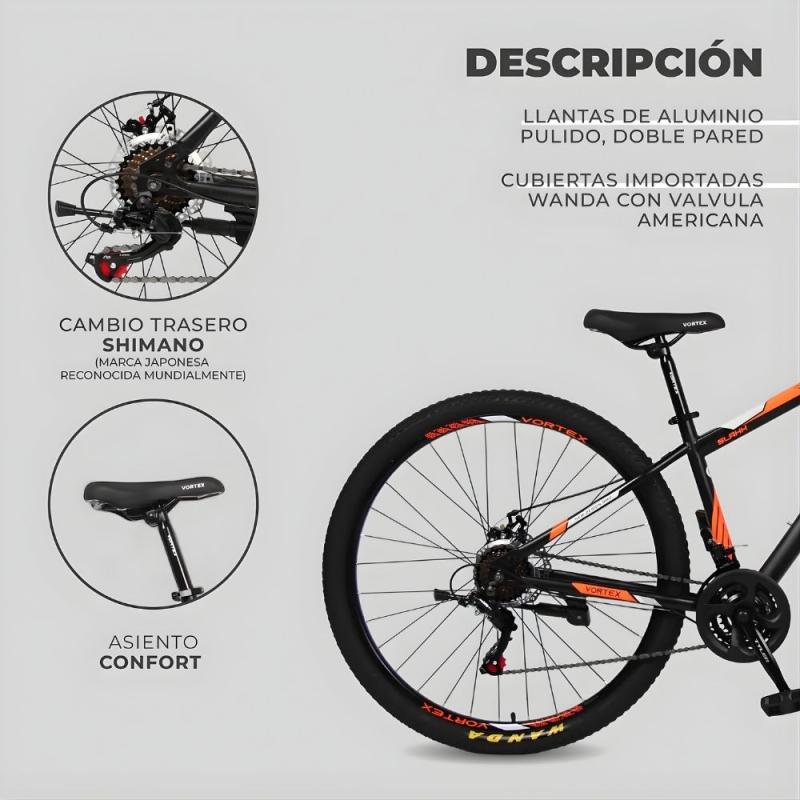 Bicicleta De Montaña Vortex Slash X R29 Freno Disco Shimano