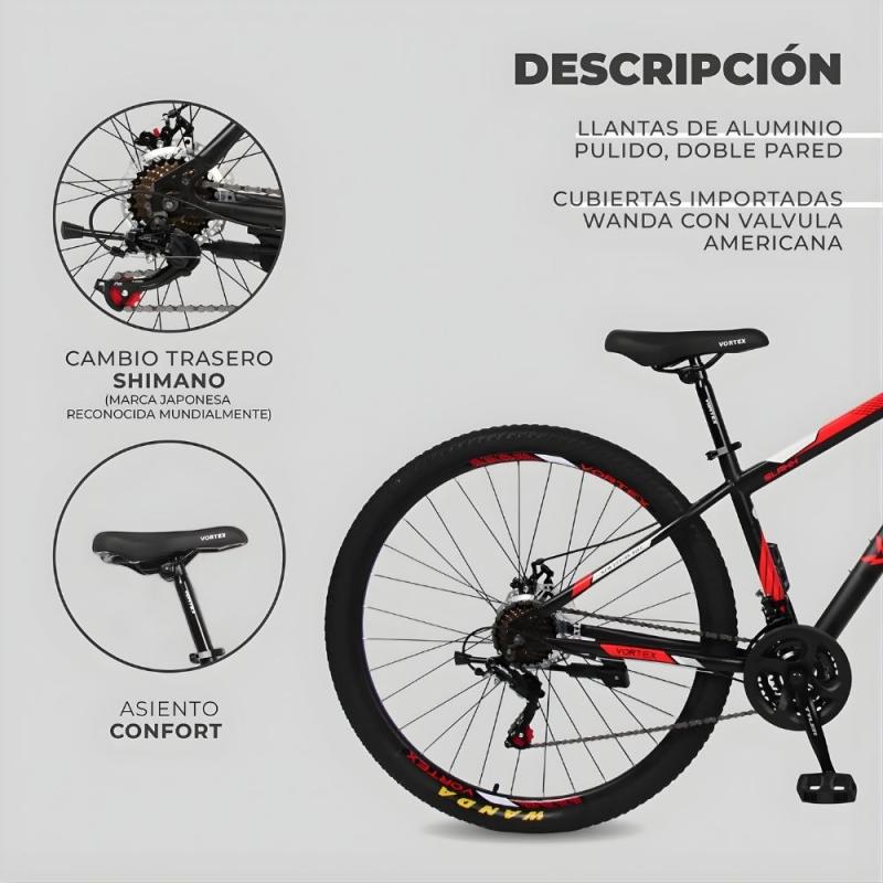 Bicicleta De Montaña Vortex Slash X R29 Freno Disco Shimano