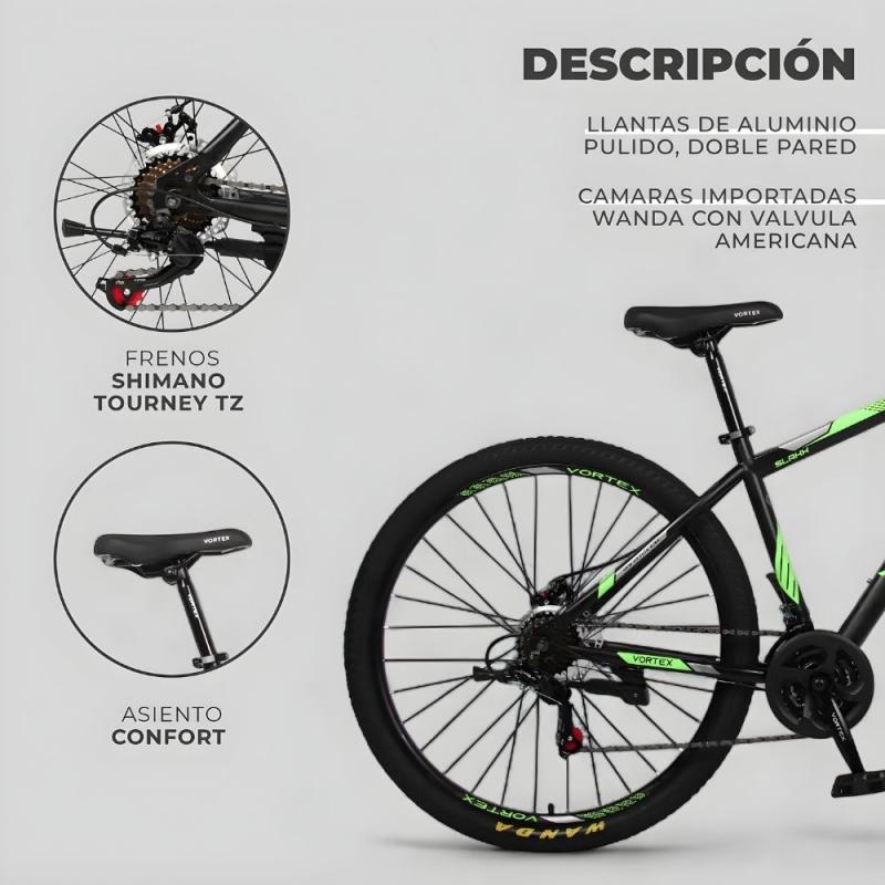 Bicicleta De Montaña Vortex Slash X R29 Freno Disco Shimano