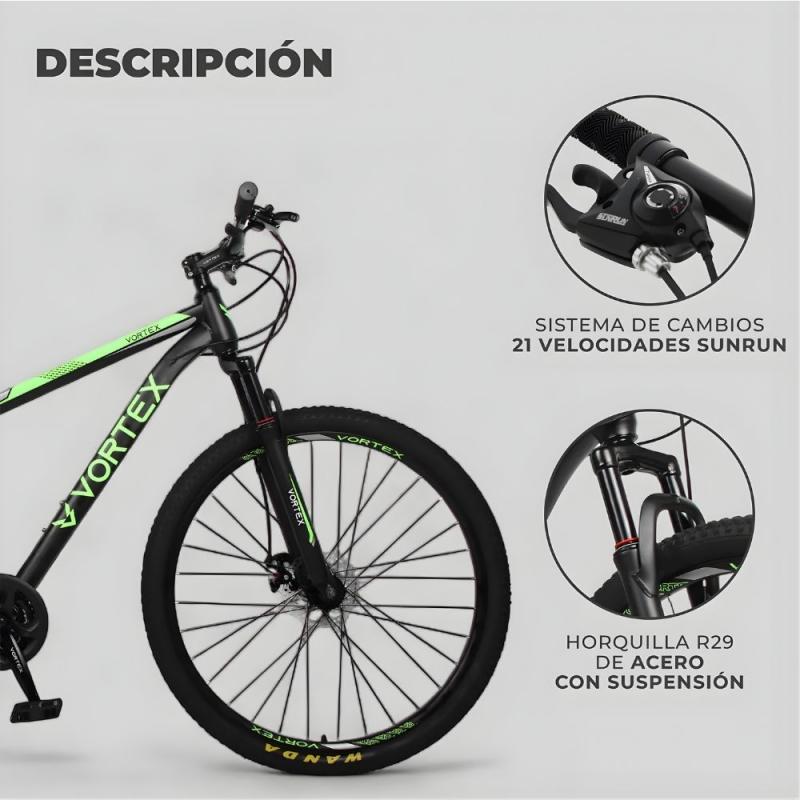 Bicicleta De Montaña Vortex Slash X R29 Freno Disco Shimano