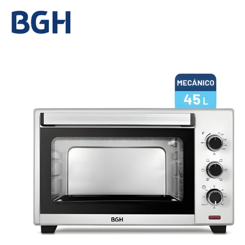 Horno Eléctrico Bgh Bhe45s22 Mecánico Silver 45l Grill Conv. Plateado