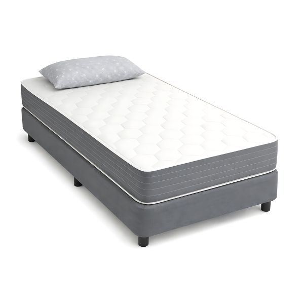 Colchón 1 Plaza Nubiflex Dual 80x190x20 Espuma Alta Densidad Blanco