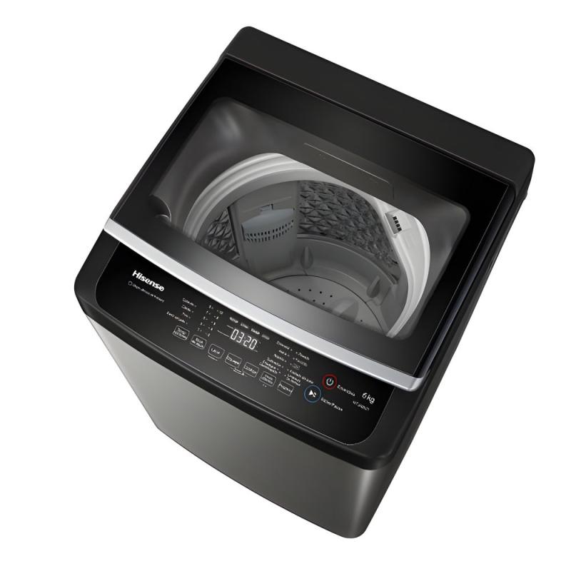 Lavarropas Automático Superior Hisense Wtja802t 6kg Gris