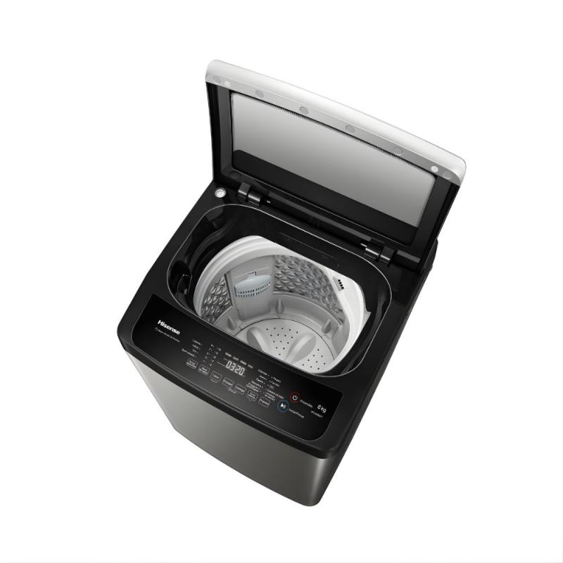 Lavarropas Automático Superior Hisense Wtja802t 6kg Gris