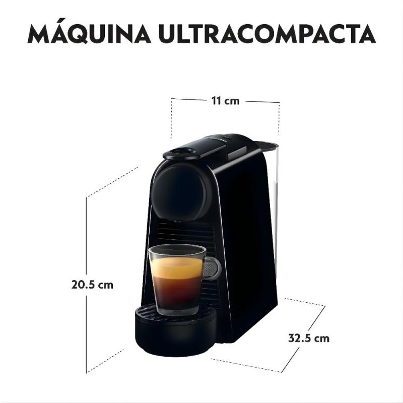 Cafetera Nespresso Essenza Mini A3kd30 + Aeroccino Negro