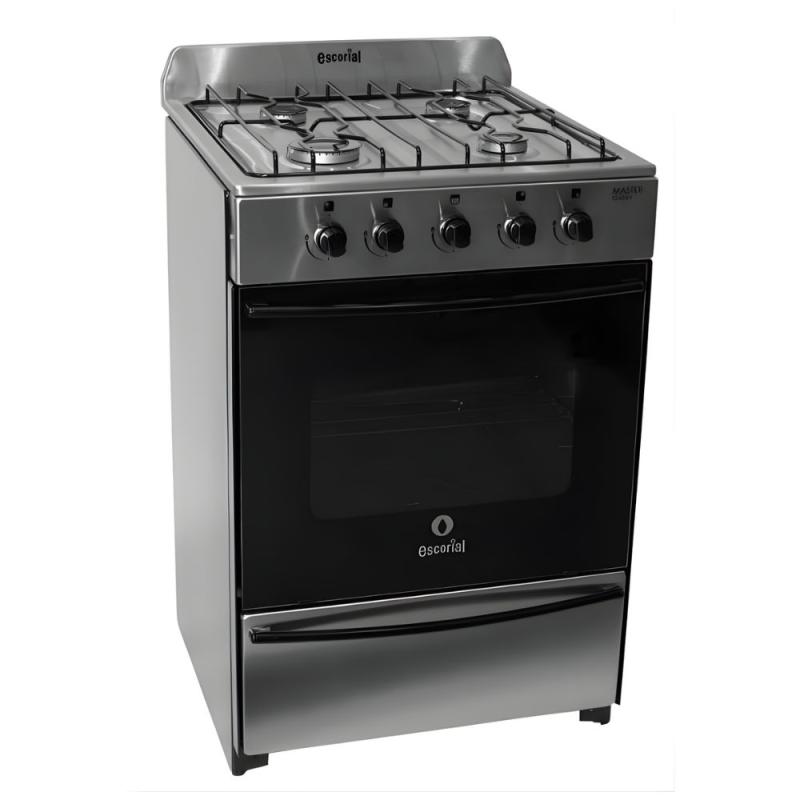 Cocina Escorial Master Classic 56cm Horno Visor Gas Envasado Plateado