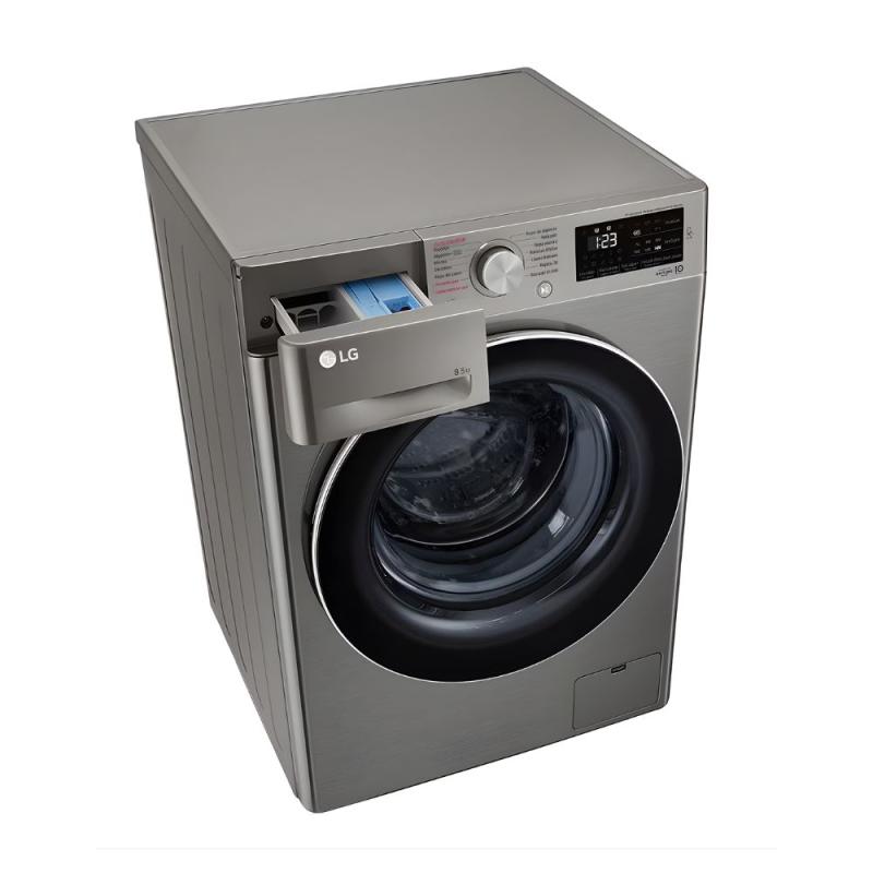 Lavarropas Lg Wm85vvc5s6p 8.5 Kg Frontal 1400 Rpm Inverter Plateado