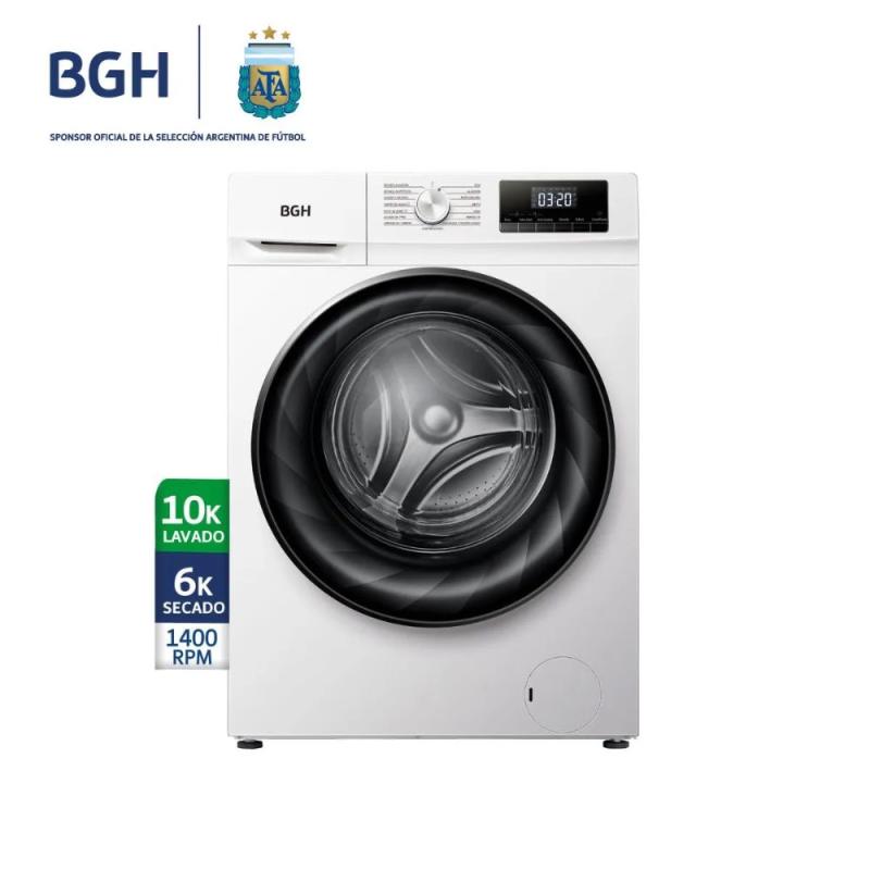 Lavasecarropas Frontal BGH BWDN10W25AR Inverter 10kg/6kg