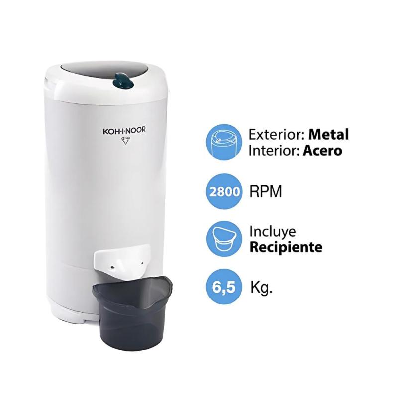Secarropas Centrífugo Koh-i-noor B-665/2 6.5 Kg 2800 Rpm Blanco
