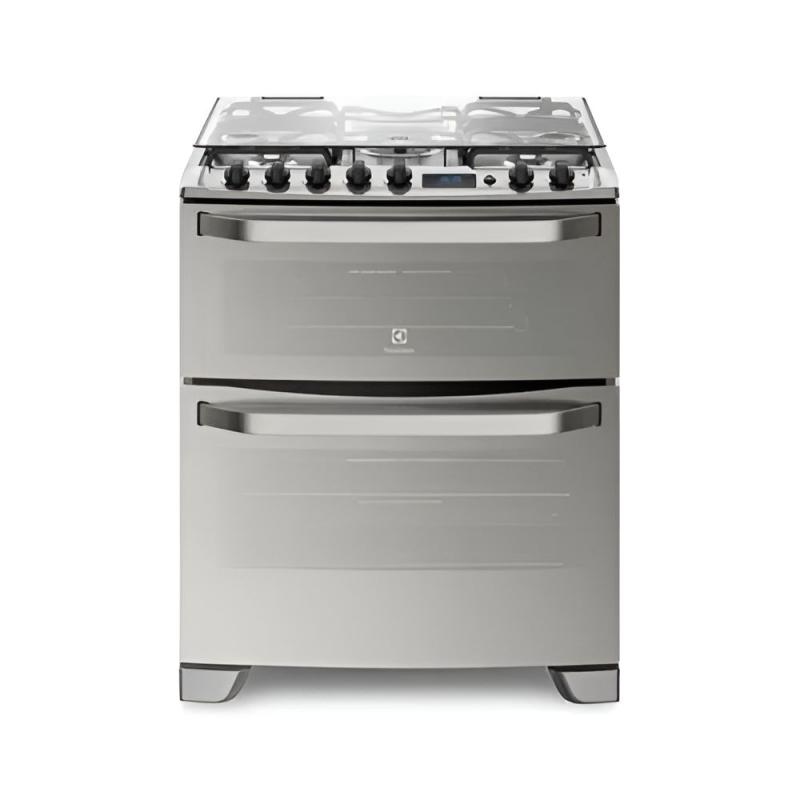 Cocina A Gas Doble Horno Electrolux 76dxr 76.2 Cm 5 Hor Inox Acero Inoxidable