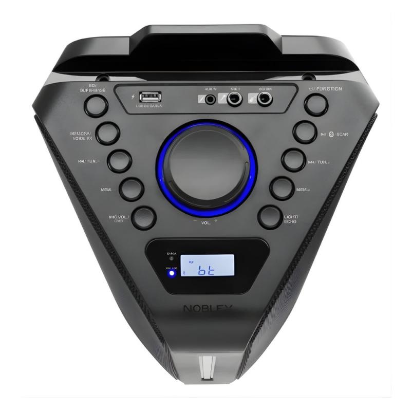Torre De Sonido Noblex MNT2X 4200W Luces Led Bluetooth Negro