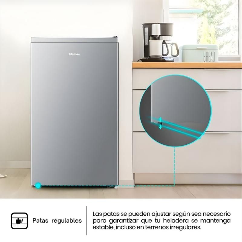 Heladera Cíclica Bajo Mesada Hisense Rs-12drs 94l Gris