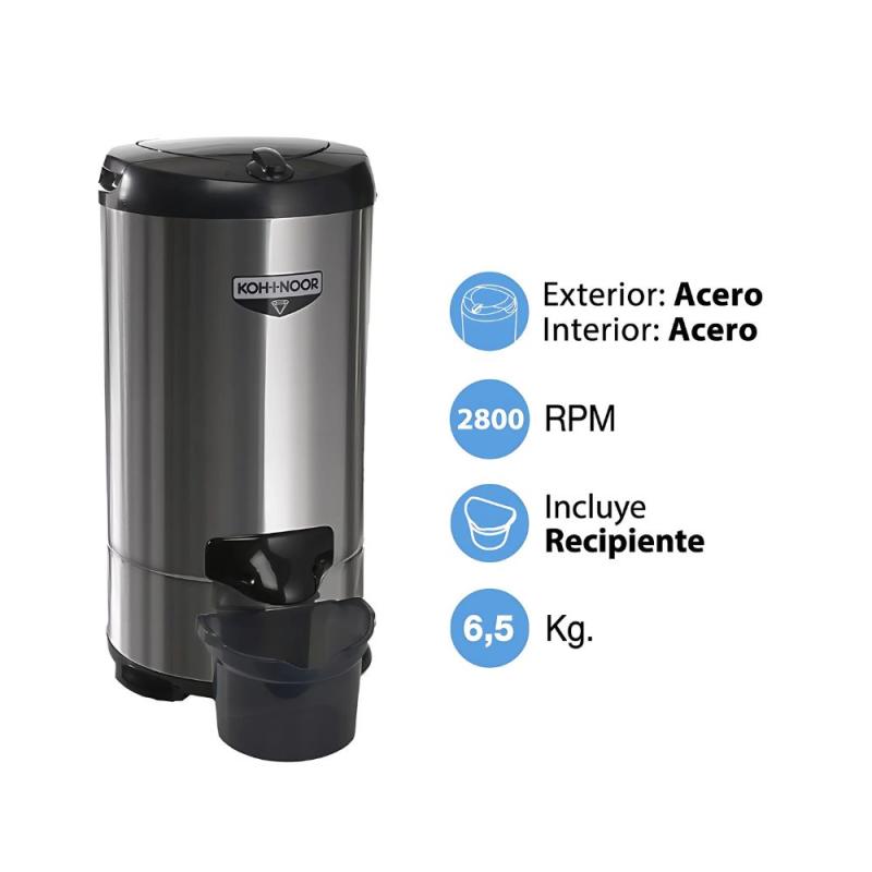 Secarropas Centrífugo Koh-i-noor A-665/2 Inoxidable 6.5 Kg