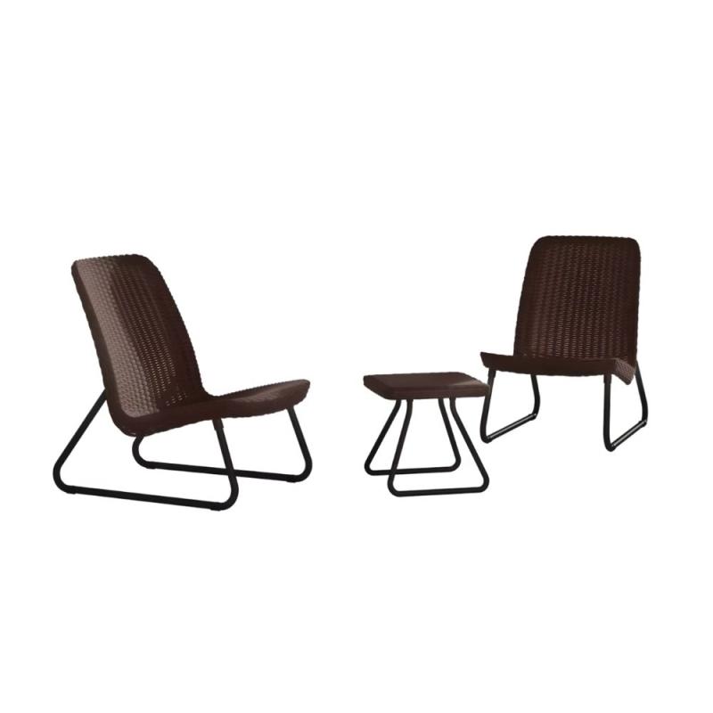 Conjunto Para Exterior 2 Sillas + Mesa Keter Rio Set