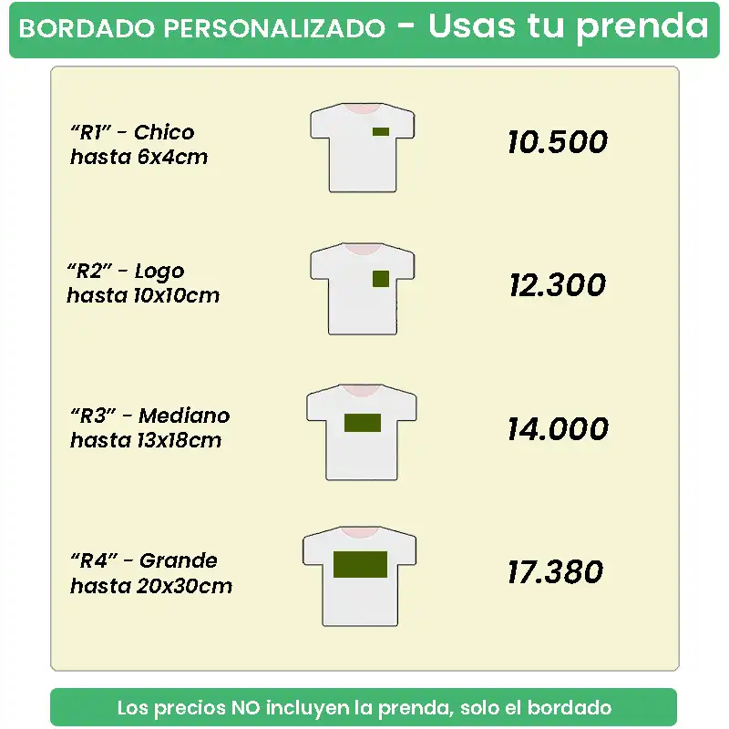 "BORDADO PRESONALIZADO" - Usas  TU PRENDA