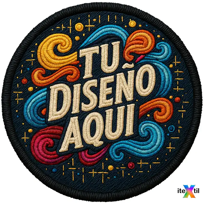 5 X Parches bordados - "CON TU LOGO" 🧵