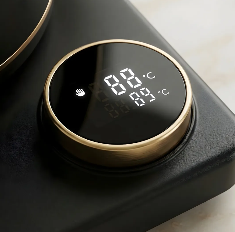 Pava Eléctrica Digital Aumax Atila Premium Keep Warm 1 Litro Negro