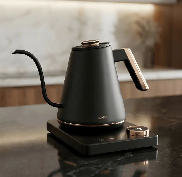 Pava Eléctrica Digital Aumax Atila Premium Keep Warm 1 Litro Negro