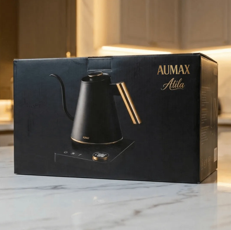 Pava Eléctrica Digital Aumax Atila Premium Keep Warm 1 Litro Negro