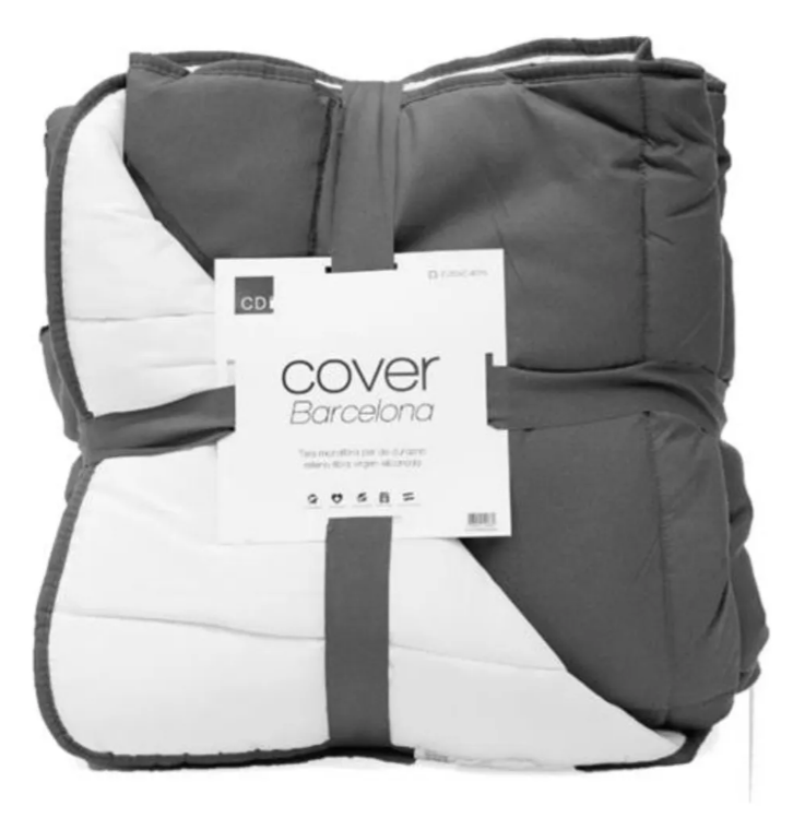 Cover Cubrecama CDI Barcelona GRIS OSCURO/ BLANCO 260x280