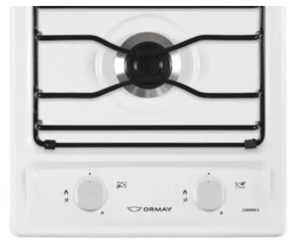 Anafe Gas Embutir Ormay Carmin S Blanco 2 Hornallas Valvula