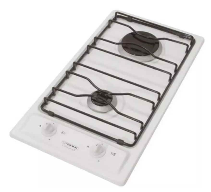 Anafe Gas Embutir Ormay Carmin S Blanco 2 Hornallas Valvula