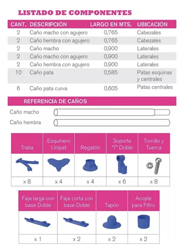 Pileta Estructural Pelopincho 1043 Lona De 2800lts 2,7x1,6m