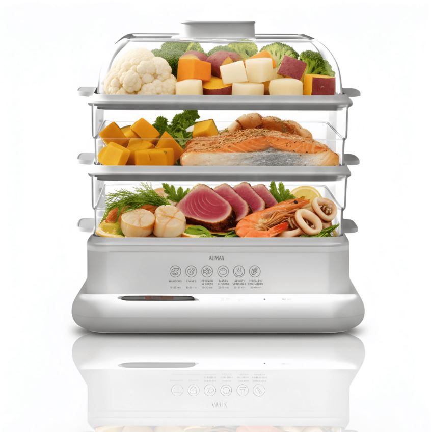 Vaporera Digital Aumax AURA JWS-999AC 800W racks Metalicos