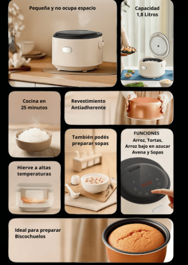 OLLA ARROCERA DIGITAL AUMAX RICEPRO JWS-777AB 1.8 LITROS