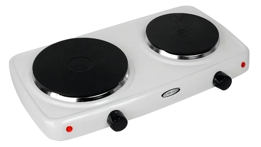 Anafe Eléctrico Embassy 2 Hornallas BLANCO HP3B 2200 WATTS