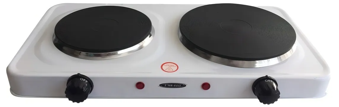 Anafe Eléctrico Embassy 2 Hornallas BLANCO HP3B 2200 WATTS