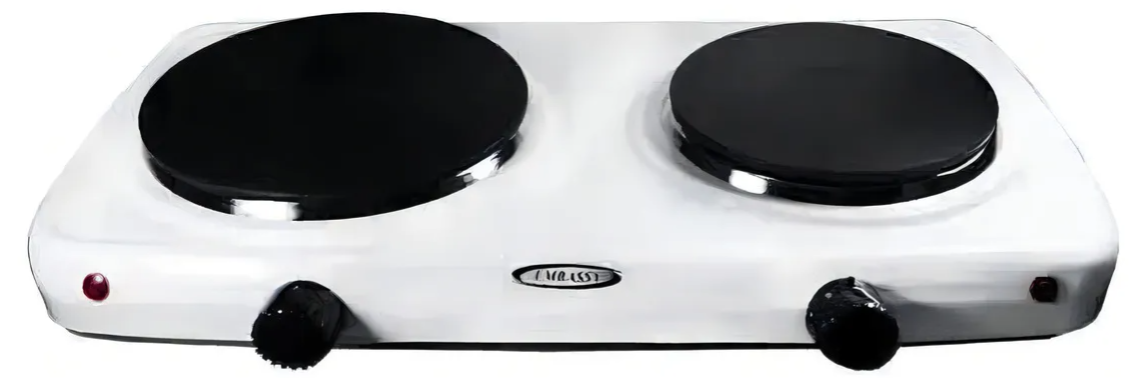 Anafe Eléctrico Embassy 2 Hornallas BLANCO HP3B 2200 WATTS