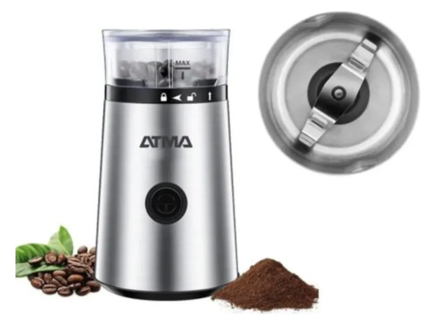 Molinillo De Cafe Electrico Atma Mc8141n Acero 150W