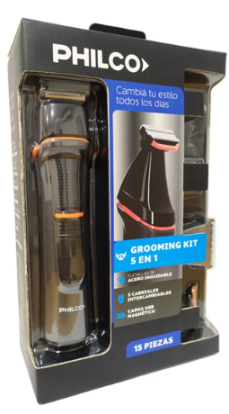 Multigroomer Afeitadora Philco Cb8870pp Kit 5 En 1 Recargable