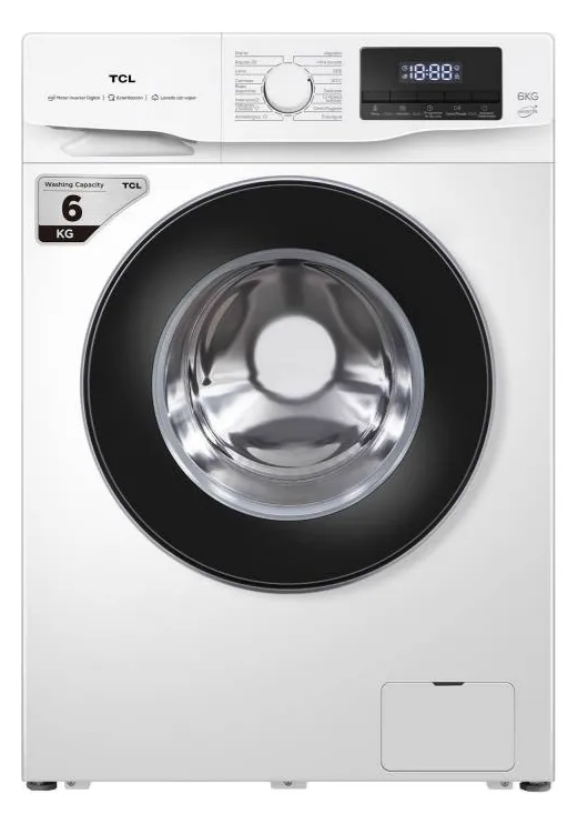 Lavarropas Tcl Inverter P606flw 6 Kilos 1200 Rpm Blanco Blanco