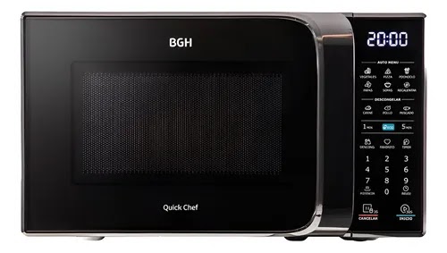 Microondas Bgh B120dn20I 20 Litros 700 Watts Digital Negro