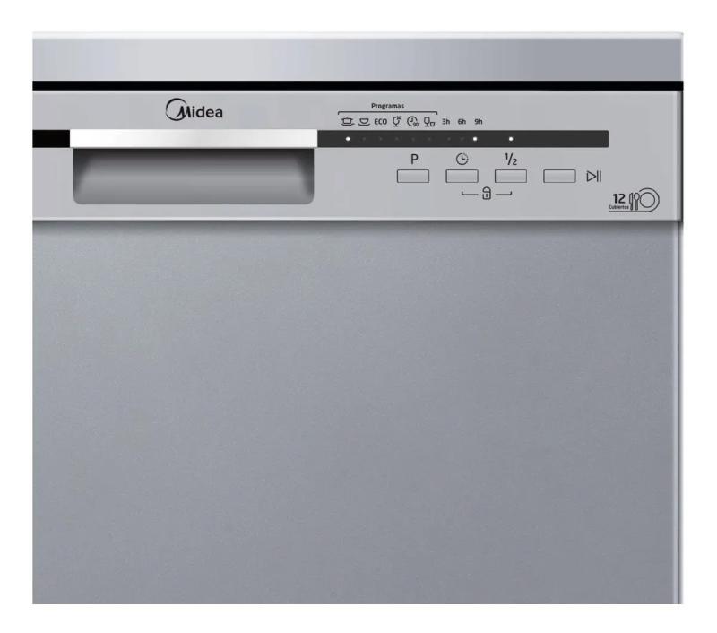 Lavavajillas Midea 12 Cubiertos De-312sar1 Plata A+