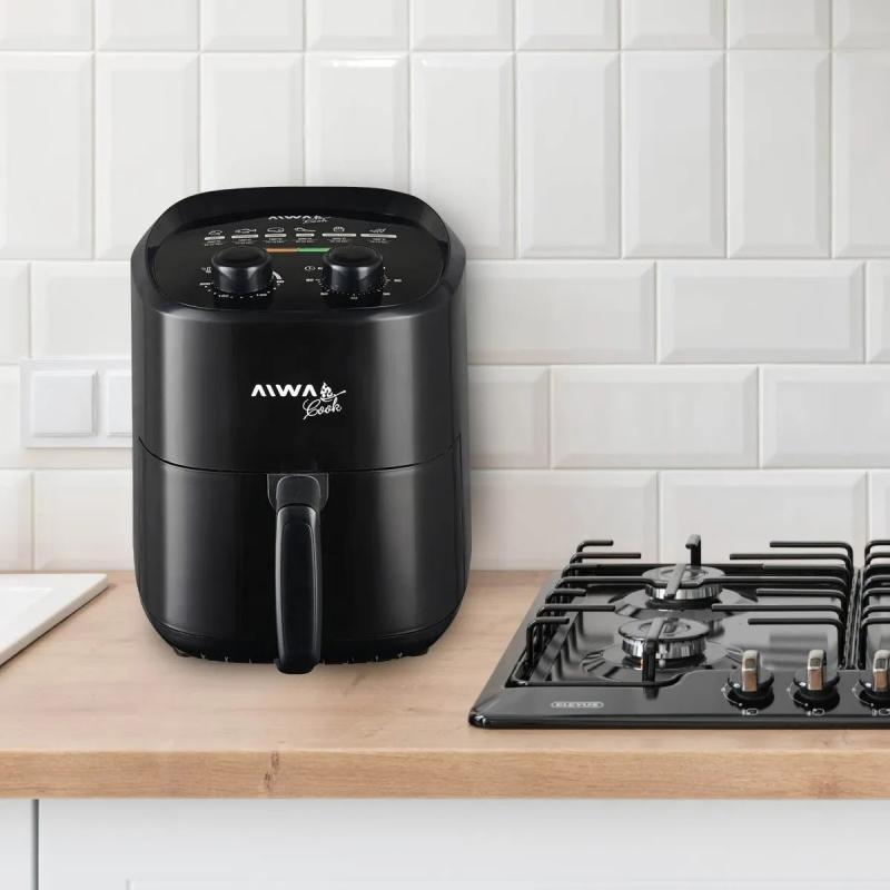 Freidora Sin Aceite Aiwa Cook 3,6 litros 1400W AW-FA35N Negra