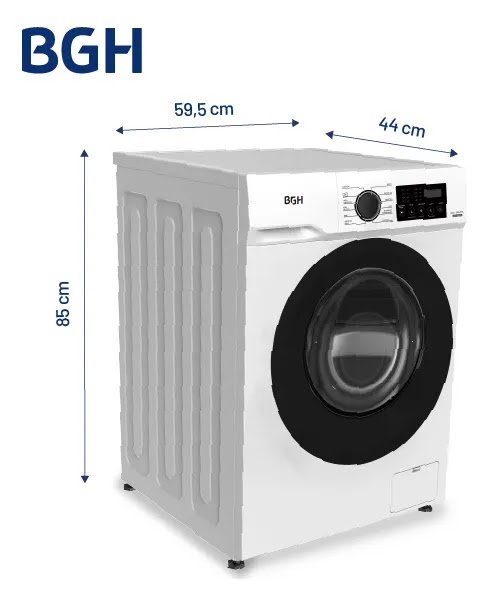 Lavarropas Bgh Inverter Carga Frontal 6kg Bwfe06w24ar Blanco