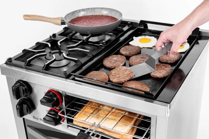 Cocina Sol Real 600pvnp 2 Hornallas + Plancha + Carlitero