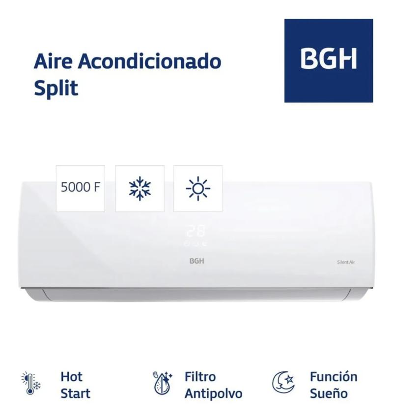 Aire Acondicionado Split Frío Calor Bgh Bsh52wcu 4400f Blanco
