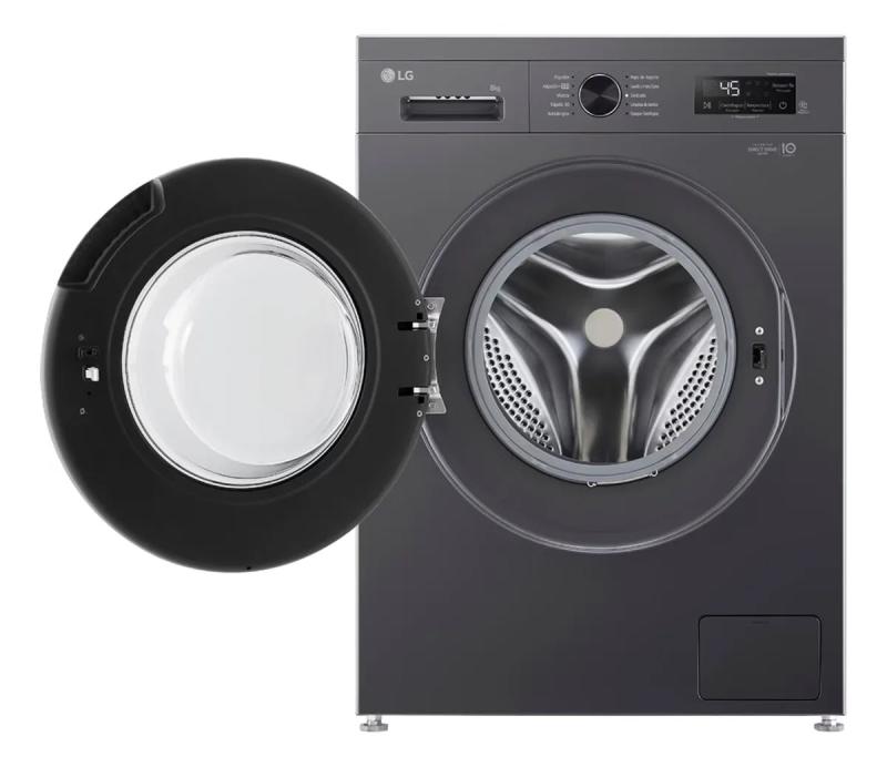 Lavarropas LG Wm80mvfs6 8kg 1200rpm Inverter Gris Oscuro