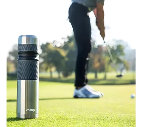 Termo Contigo Thermal 1.2 Litros Acero Inoxidable Usa Matero Negro