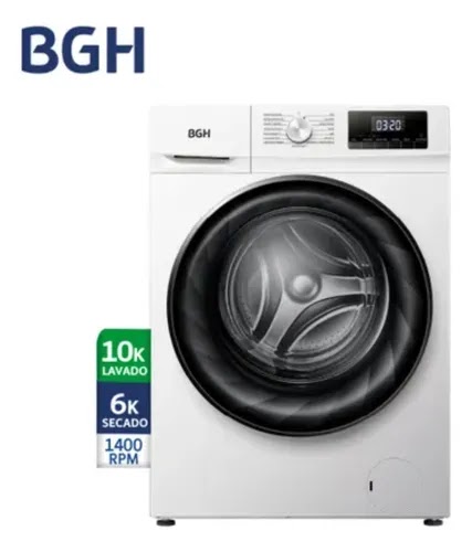Lavasecarropas Bgh Inverter 10 Kg Bwdn10w25ar Color Blanco