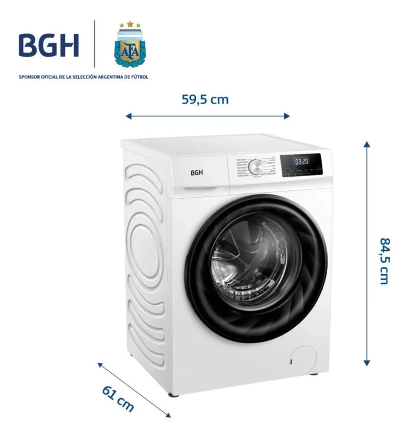 Lavasecarropas Bgh Inverter 10 Kg Bwdn10w25ar Color Blanco