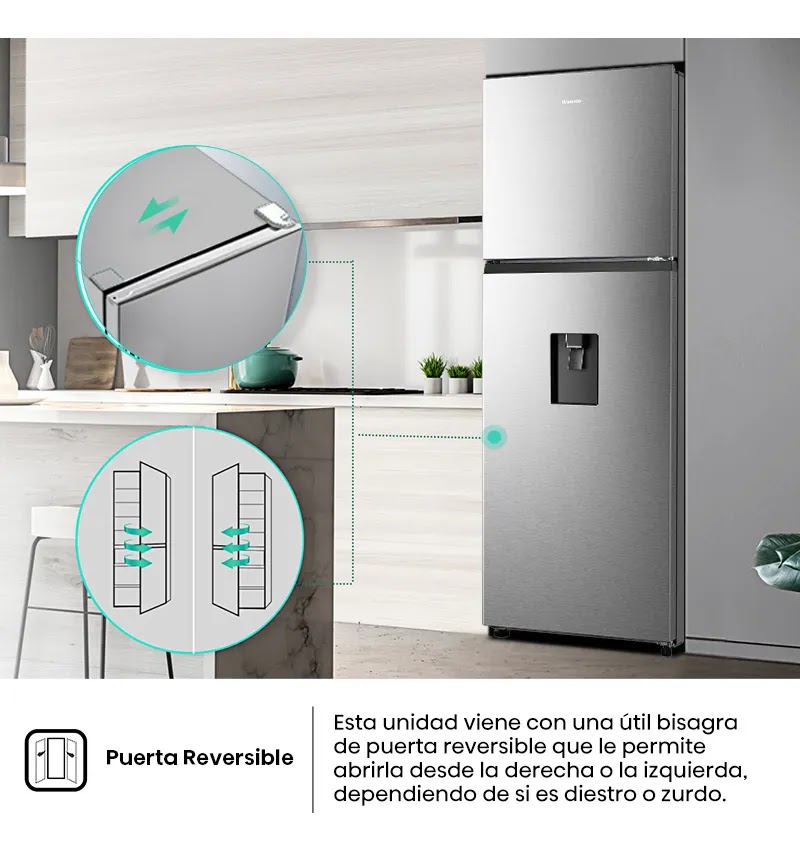 Heladera Inverter No Frost Hisense 267 Lt Dispenser Rt3n250