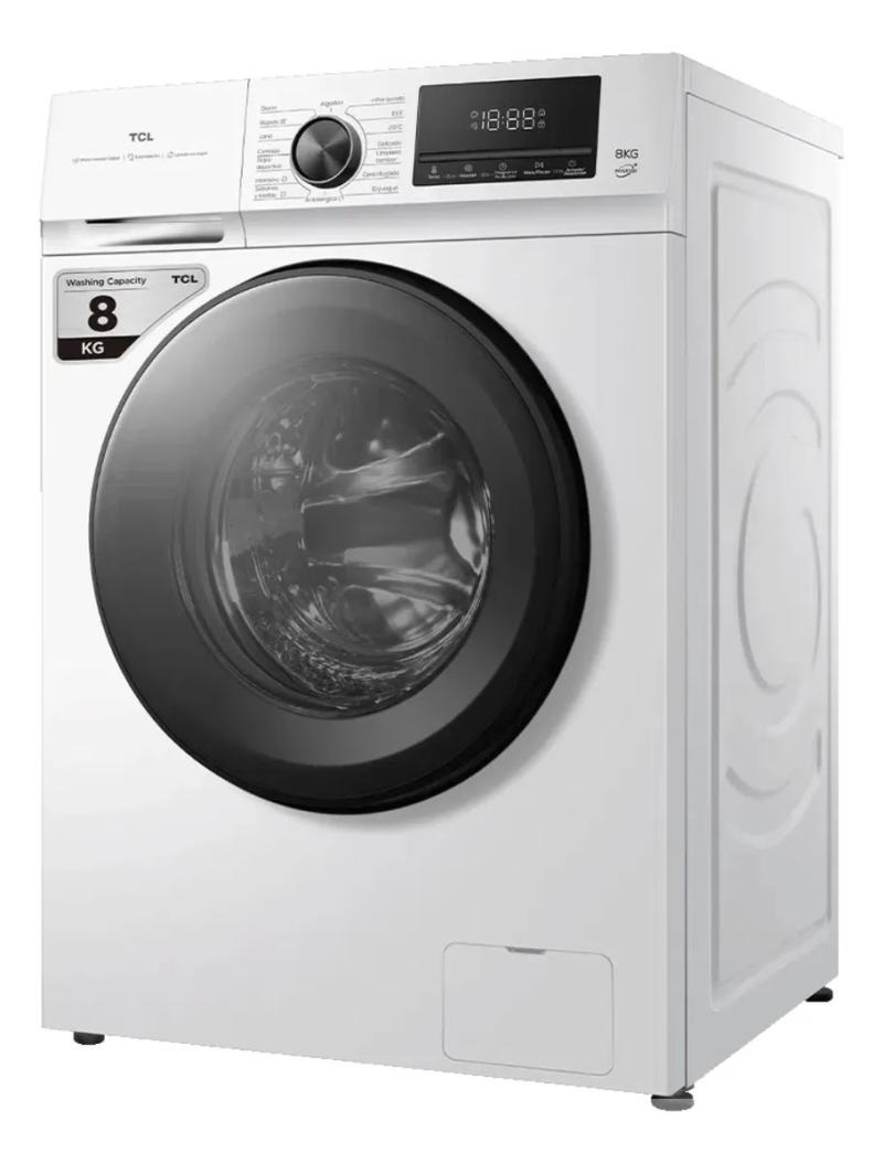 Lavarropas Tcl Carga Frontal P108flw 8kg 1400rpm Inverter Blanco