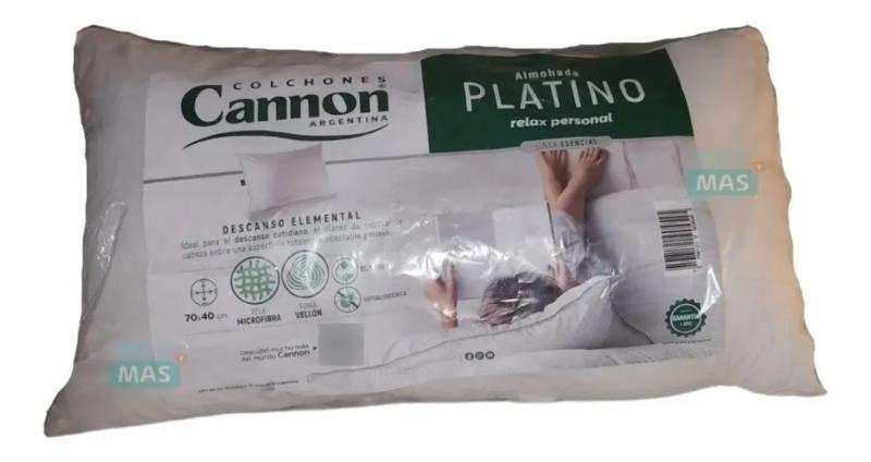 Almohada Cannon Vellón Platino 70x40