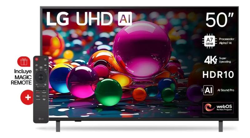 Smart TV 50" LG 50UA8050PSA LED 4K UHD WebOS AI ThinQ Procesador a5