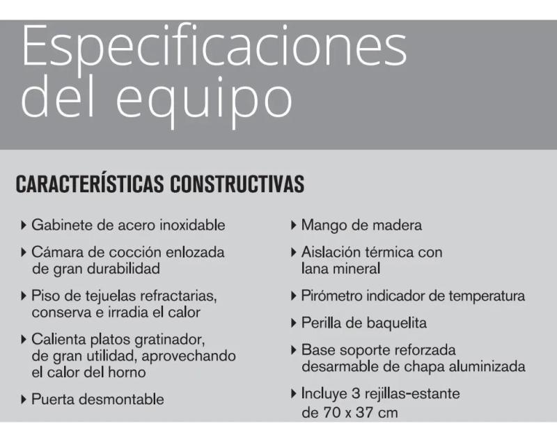 Horno Pizzero 6 Moldes El Gauchito 067 Sol Real Gas ENVASADO